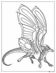 Wings of Fire Butterfly Dragon Coloring Page