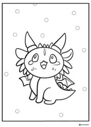 Wings of Fire Cute Dragon Coloring Sheet