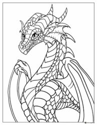 Wings of Fire Detailed Dragon Coloring Page