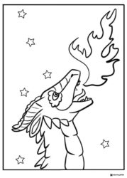 Wings of Fire Dragon Breathing Fire Coloring Page