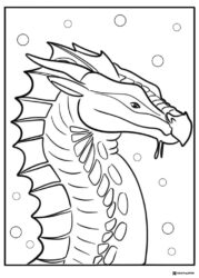 Wings of Fire Dragon Head Close up Coloring Page