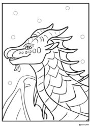 Wings of Fire Dragon Head Profile Coloring Sheet