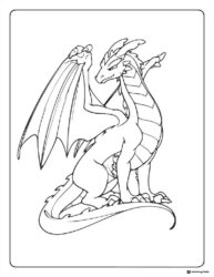 Wings of Fire Dragon Posing Coloring Page