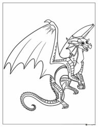 Wings of Fire Flying Dragon Coloring Page