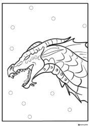 Wings of Fire Roaring Dragon Head Coloring Sheet