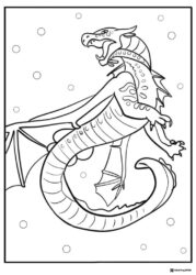 Wings of Fire SeaWing Dragon Coloring Page