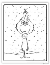Young Grinch in Snow Coloring Page