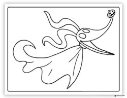 Zero the Ghost Dog Coloring Page