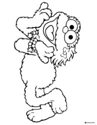 Zoe dancing with arm up coloring page