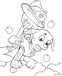 arshall Leaping for Apples Coloring Page