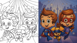 bubble guppies coloring pages